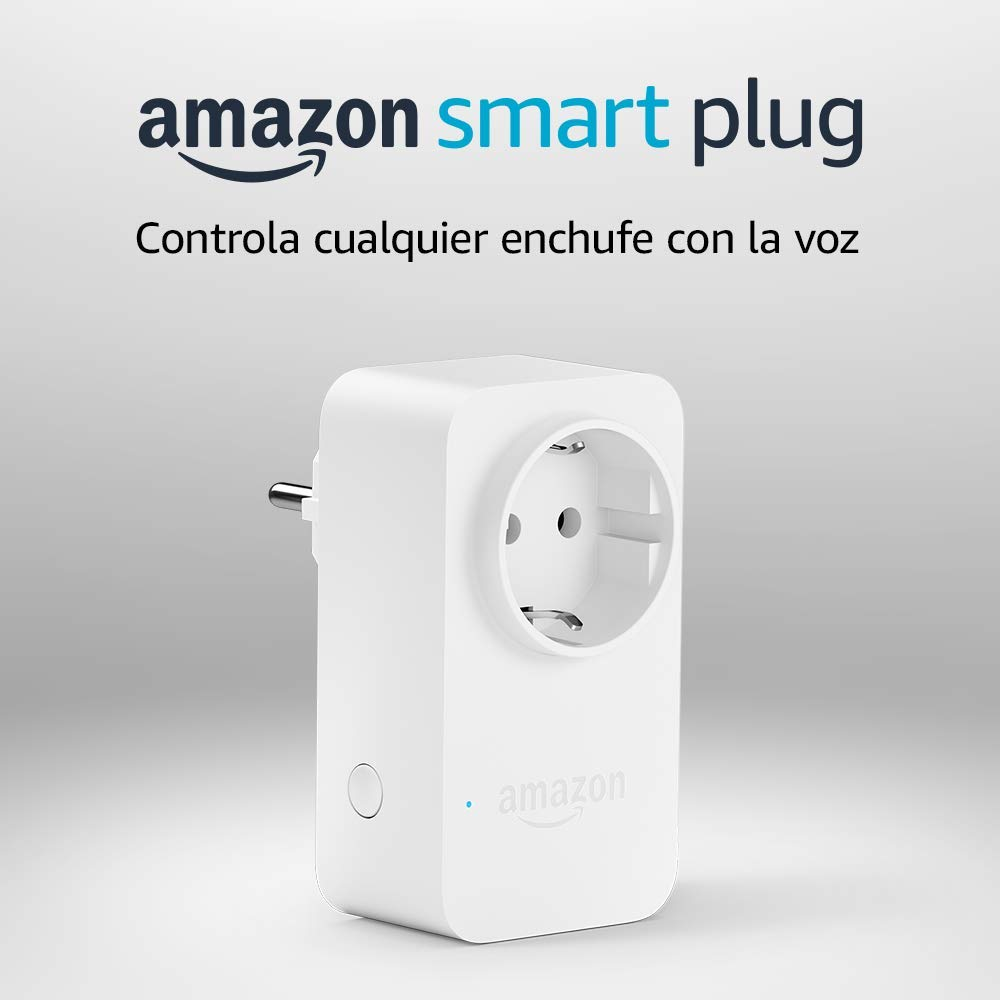 Enchufe inteligente - Amazon Smart Plug, Compatible con Alexa, Wi-Fi, Domótica, Blanco