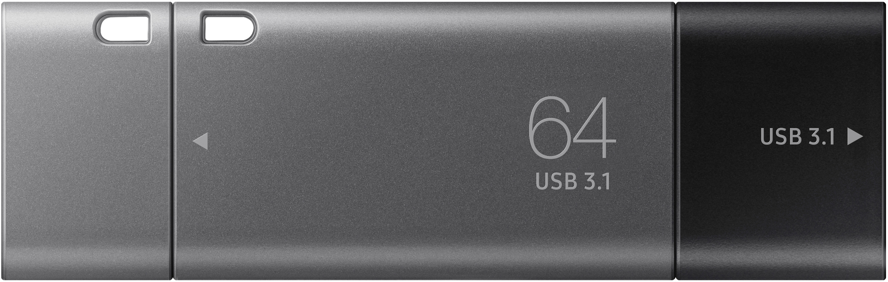 SAMSUNG Flash Drive DUO Plus USB-Stick, 64 GB, 200 MB/s, Silber/Schwarz