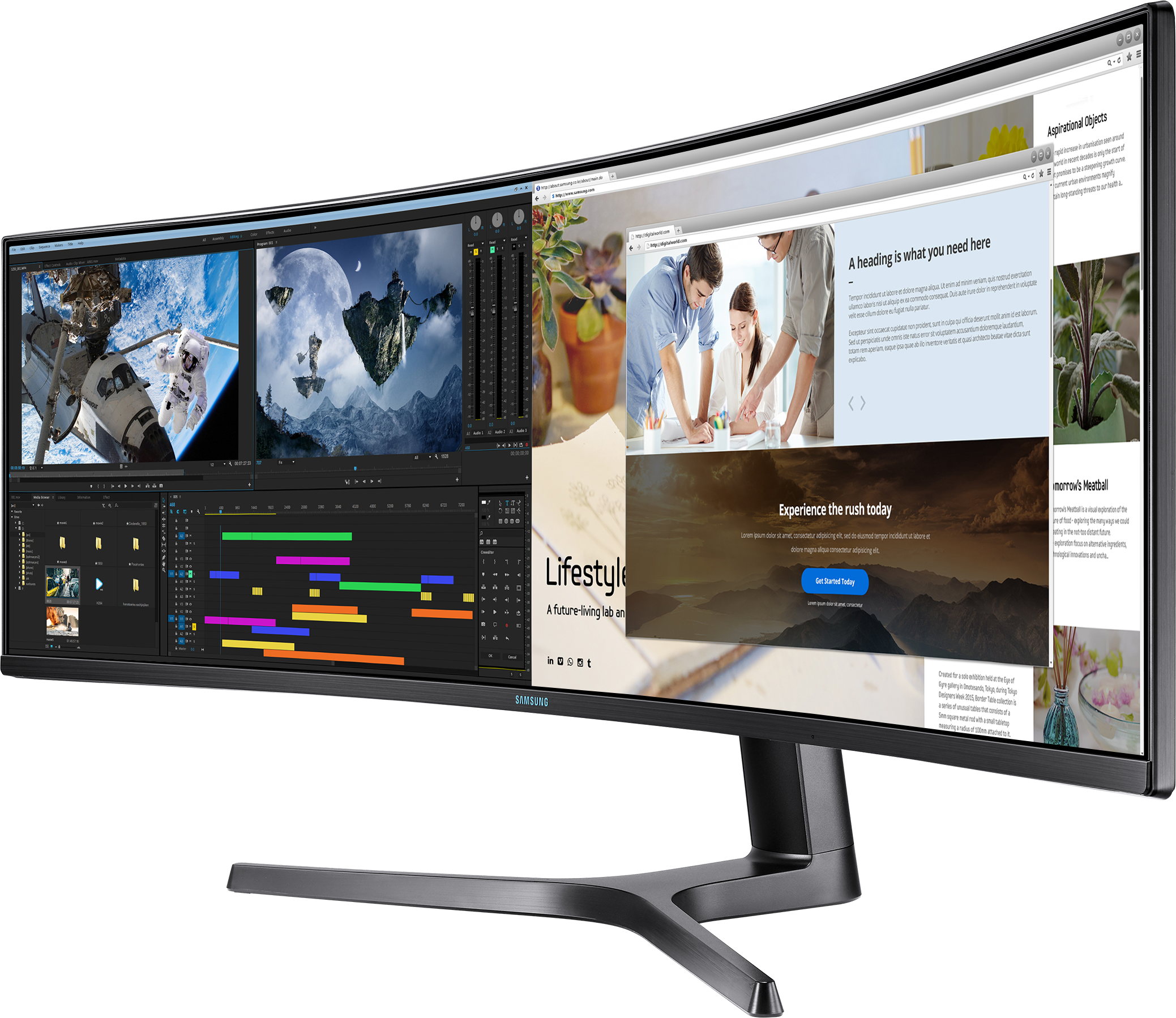 SAMSUNG LC49RG90SSU - Gaming Monitor, 49 ", UHD 5K, 120 Hz, Schwarz