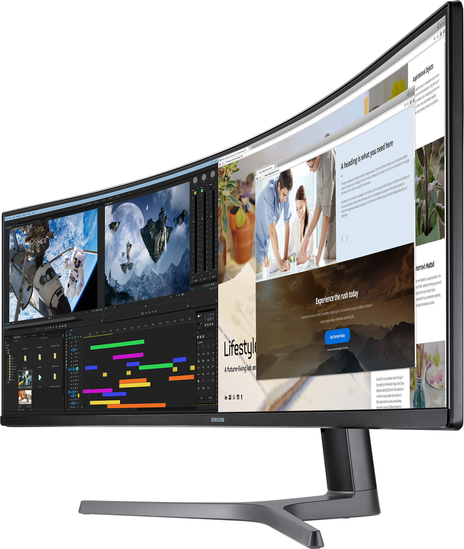 SAMSUNG LC49RG90SSU - Gaming Monitor, 49 ", UHD 5K, 120 Hz, Schwarz