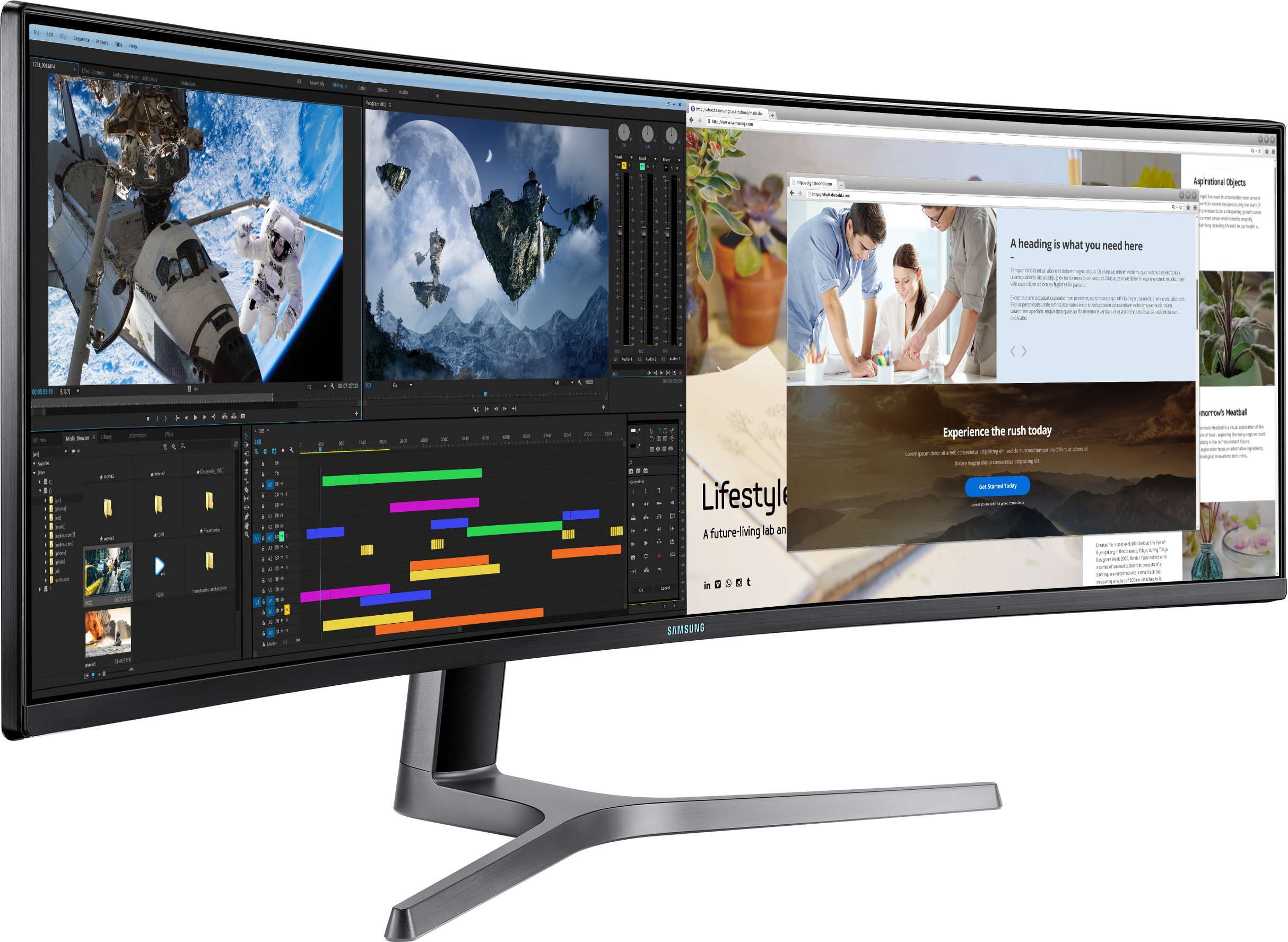 SAMSUNG LC49RG90SSU - Gaming Monitor, 49 ", UHD 5K, 120 Hz, Schwarz