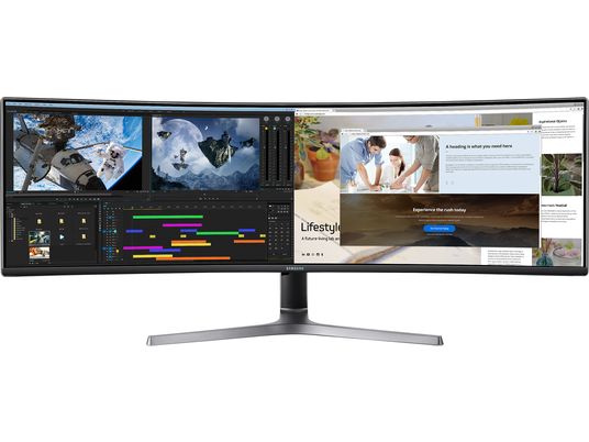 SAMSUNG LC49RG90SSU - Gaming Monitor, 49 ", UHD 5K, 120 Hz, Schwarz