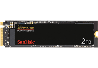 SANDISK Extreme PRO M.2 NVME 3D - Disque dur (SSD, 2 TB, Gris/Noir)