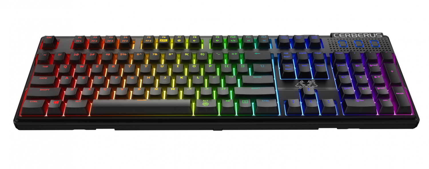 Teclado gaming - ASUS Cerberus Mech, USB, RGB, Anti-ghosting, N-key rollover, teclas macro, Negro