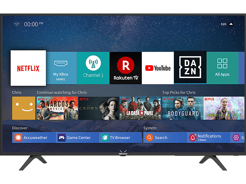 Led Tv Hisense H 55 B 7100 Led Tv Flat 55 Zoll 138 Cm Uhd 4k Smart Tv Vidaa 3 0 Mediamarkt