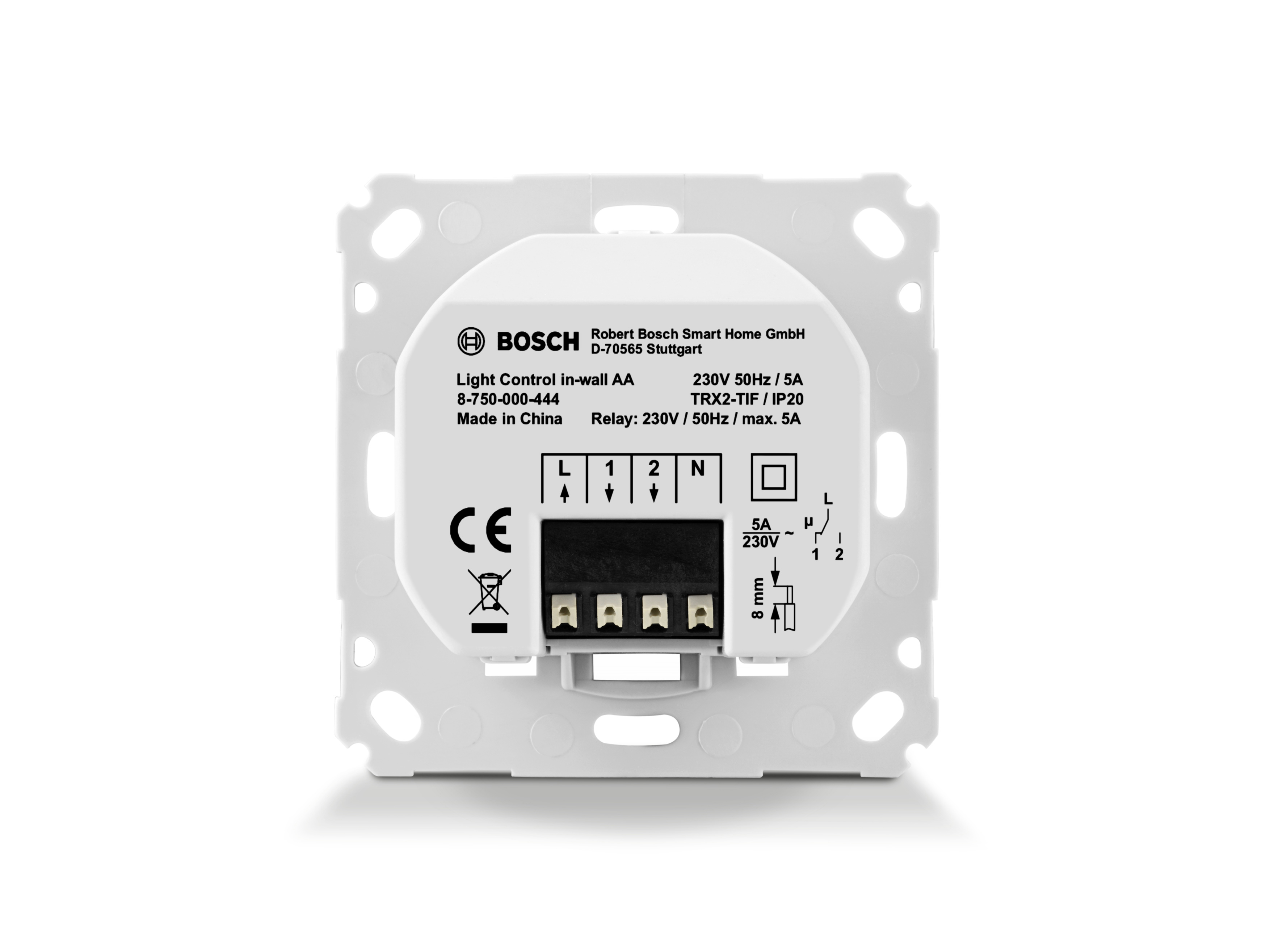BOSCH Smart Home Lichtsteuerung Unterputz, Weiß