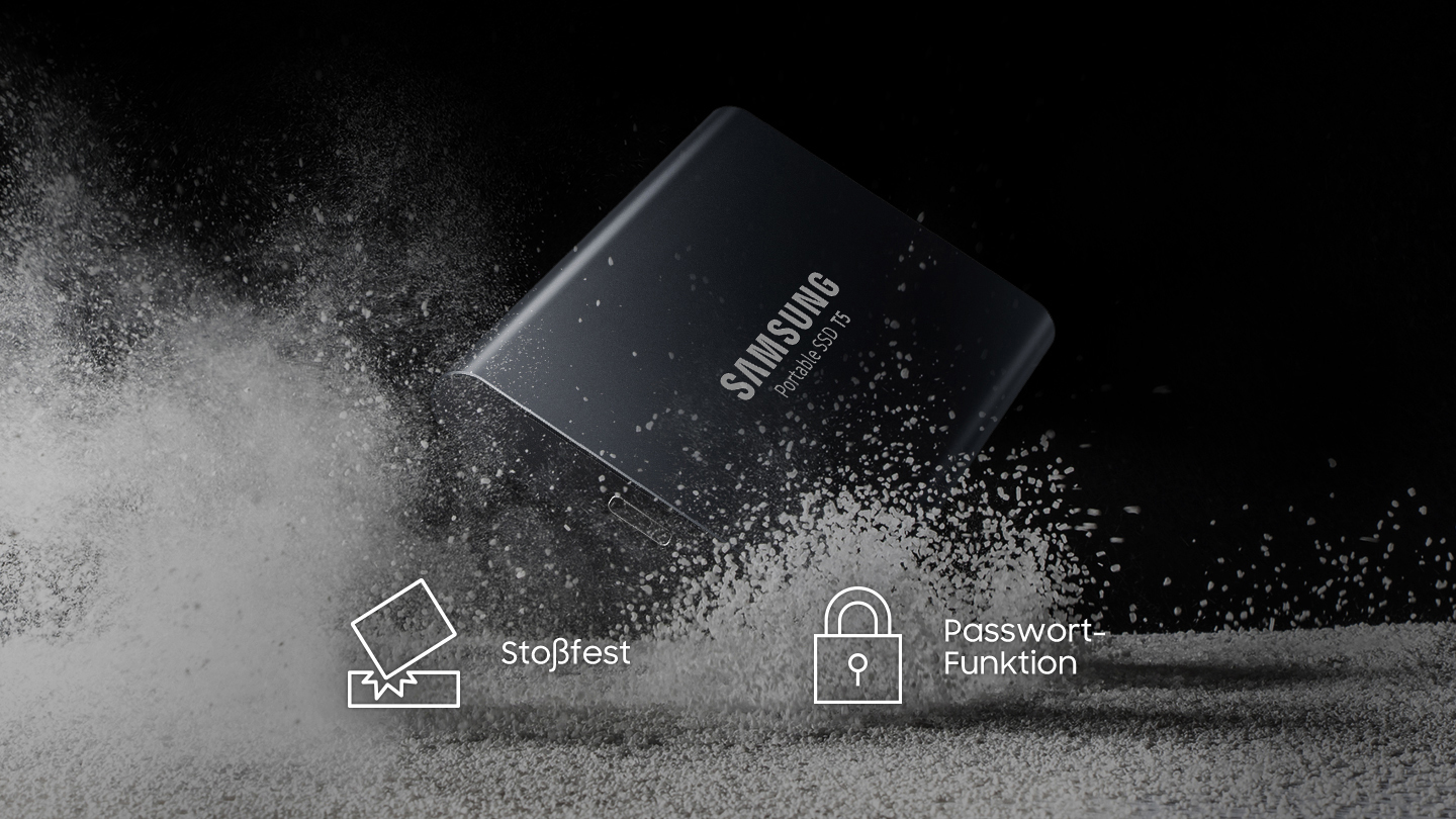 SAMSUNG Portable SSD extern, T5 TB Festplatte, 2 SSD, Schwarz