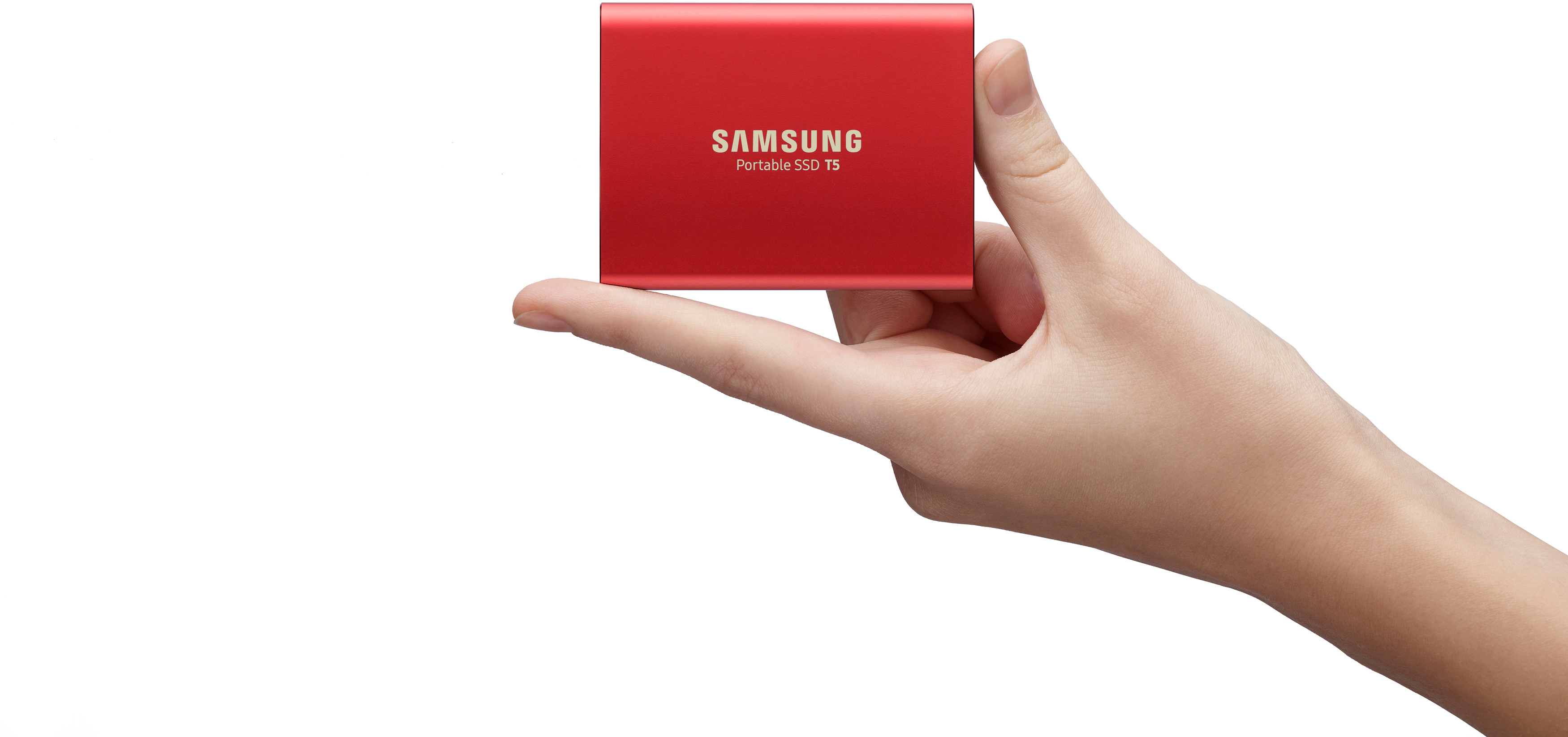 SAMSUNG Portable SSD T5 Festplatte, 1 TB SSD, 2,5 Zoll, extern, Rot