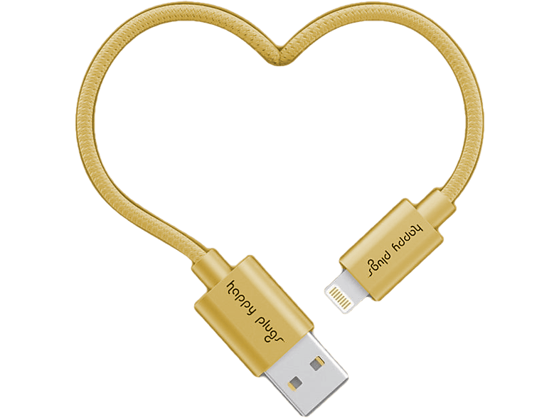 HAPPY PLUGS Lightning kabel 2 m Champagne (157007)