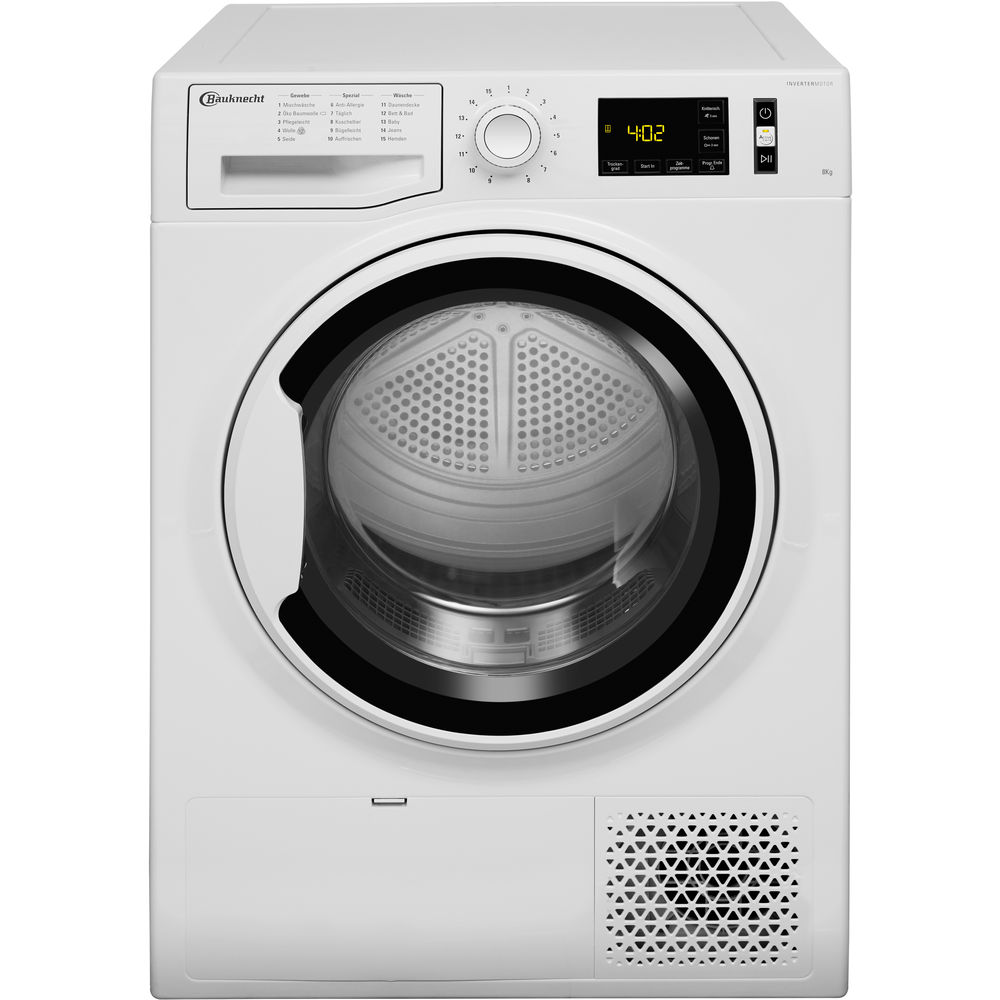 BAUKNECHT T SOFT M1182 WK DE Wärmepumpentrockner (8 kg), Weiß)