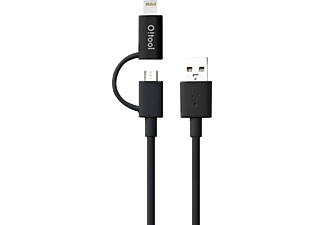 OZAKI Kombinált töltőkábel Lightning és microUSB (OT227BK)