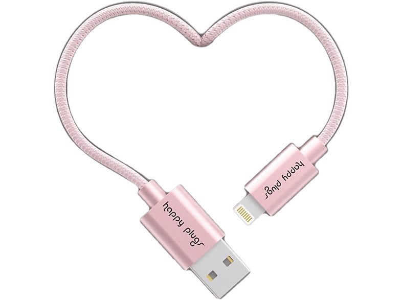 HAPPY PLUGS Lightning kabel 2 m Pink Gold (157009)