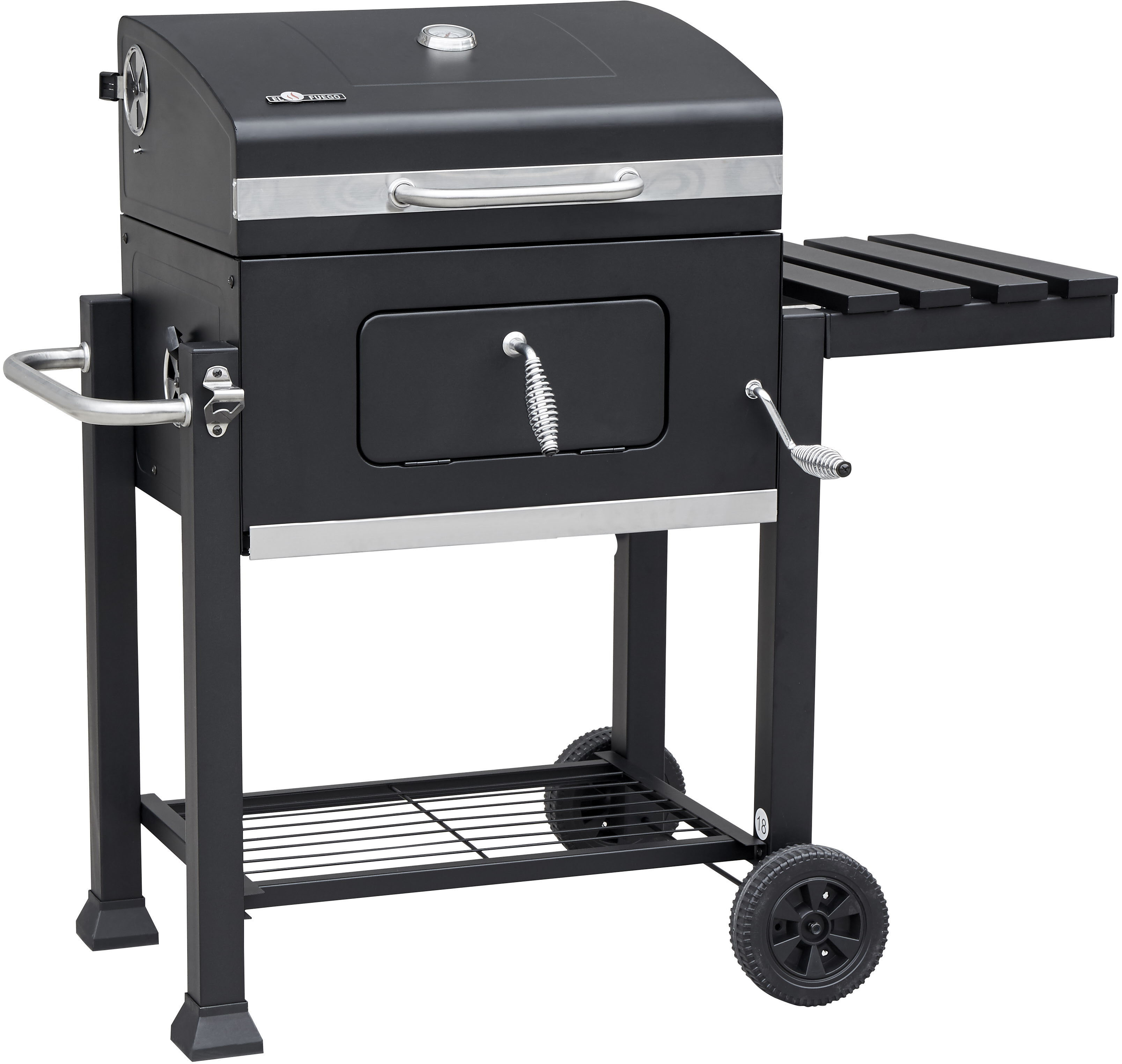 EL FUEGO AY 372 Ontario Kohlegrill, Schwarz 