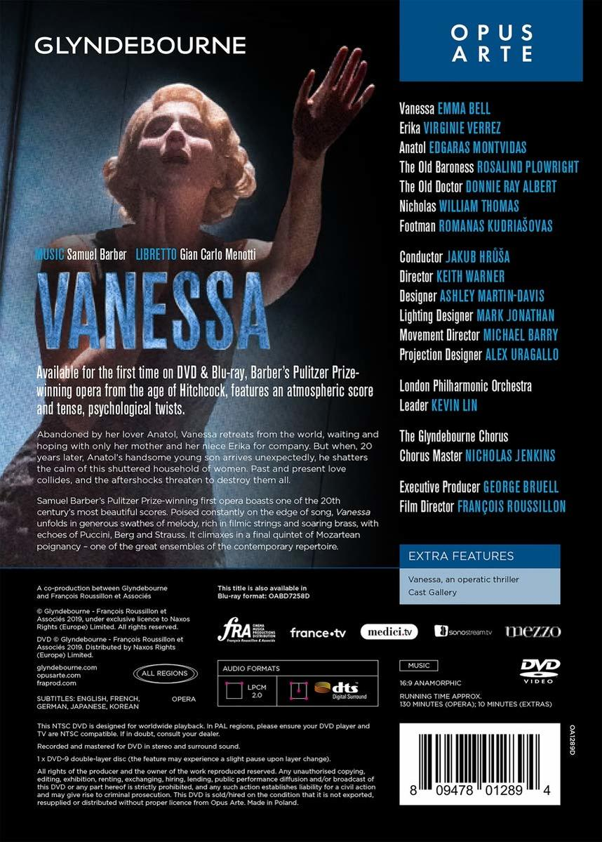 VARIOUS, London Philharmonic Orchestra - Samuel Barber: Vanessa (Glyndebourne)  - (DVD)