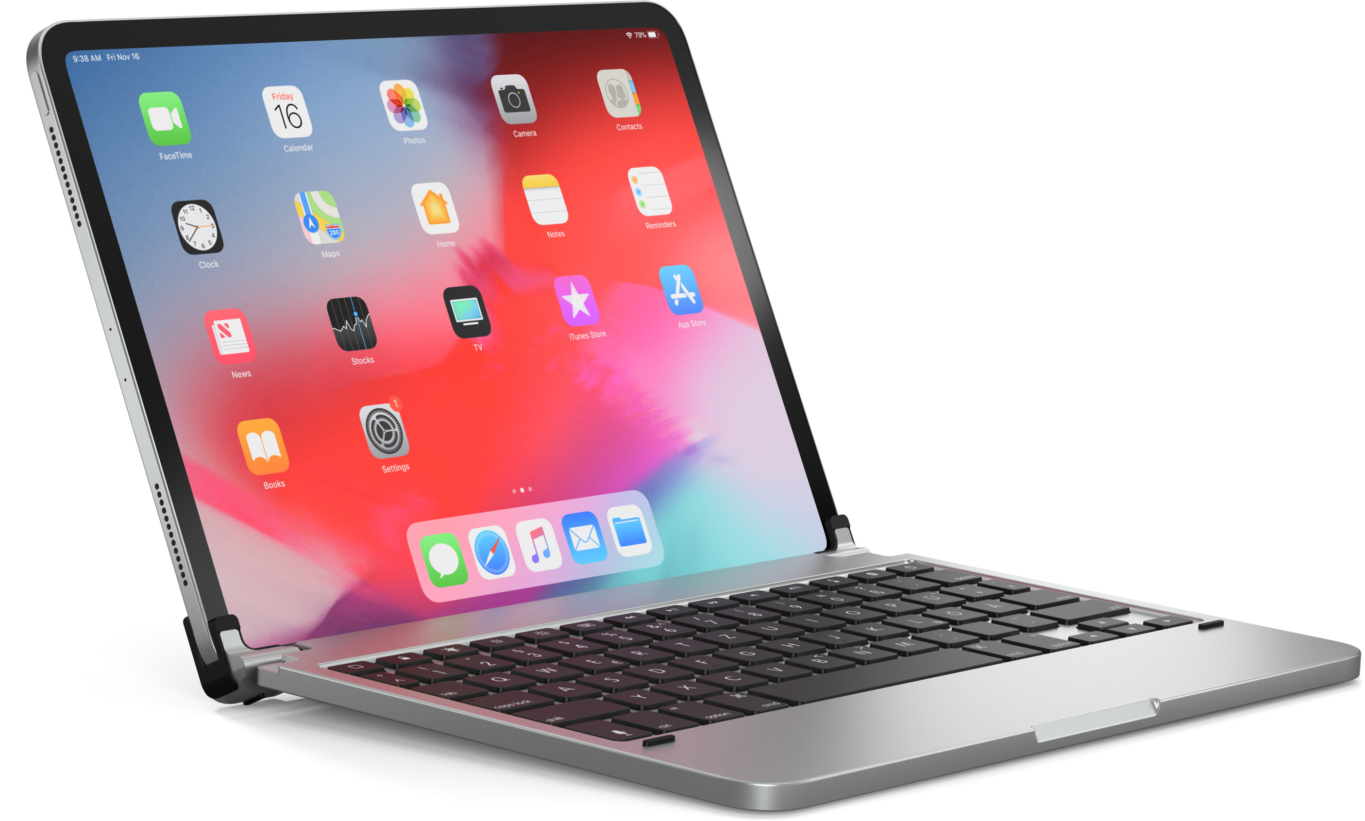 BRYDGE 11 Pro - Bluetooth Tastatur für das iPad Pro 11" (1., 2., 3. Generation) Tastatur Silber
