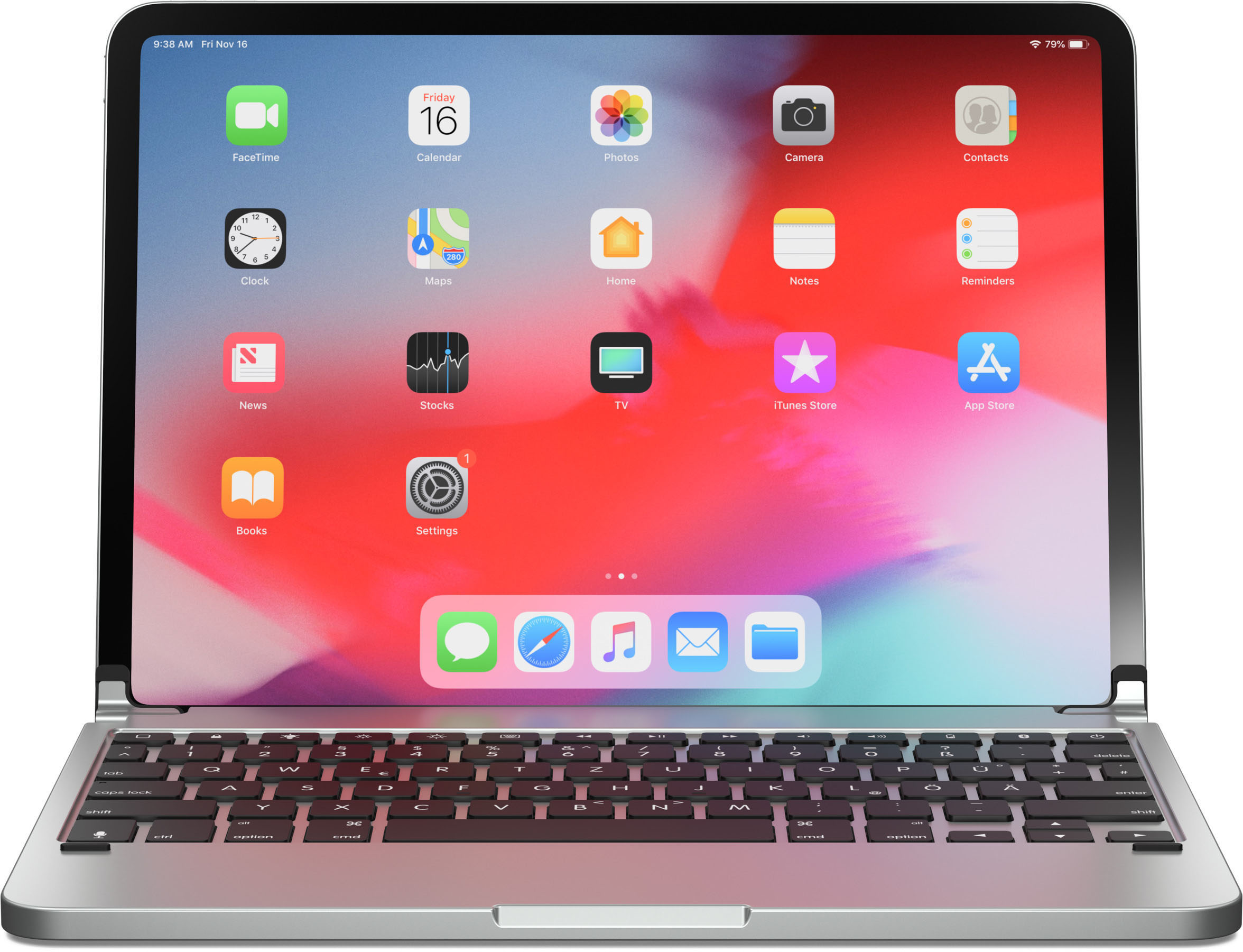 BRYDGE 11 Pro - Bluetooth Tastatur für das iPad Pro 11" (1., 2., 3. Generation) Tastatur Silber