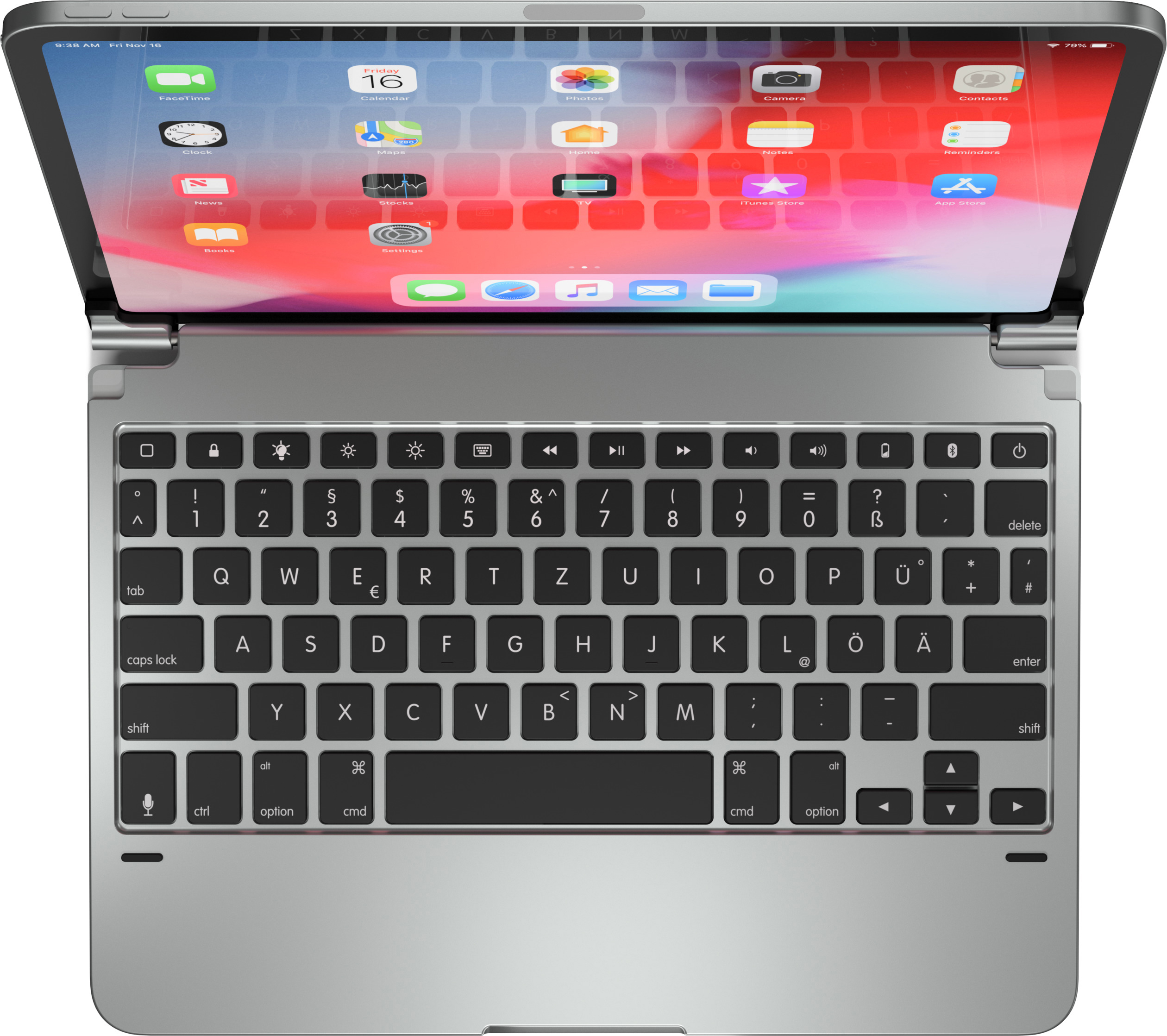 BRYDGE 11 Pro - Bluetooth Tastatur für das iPad Pro 11" (1., 2., 3. Generation) Tastatur Silber