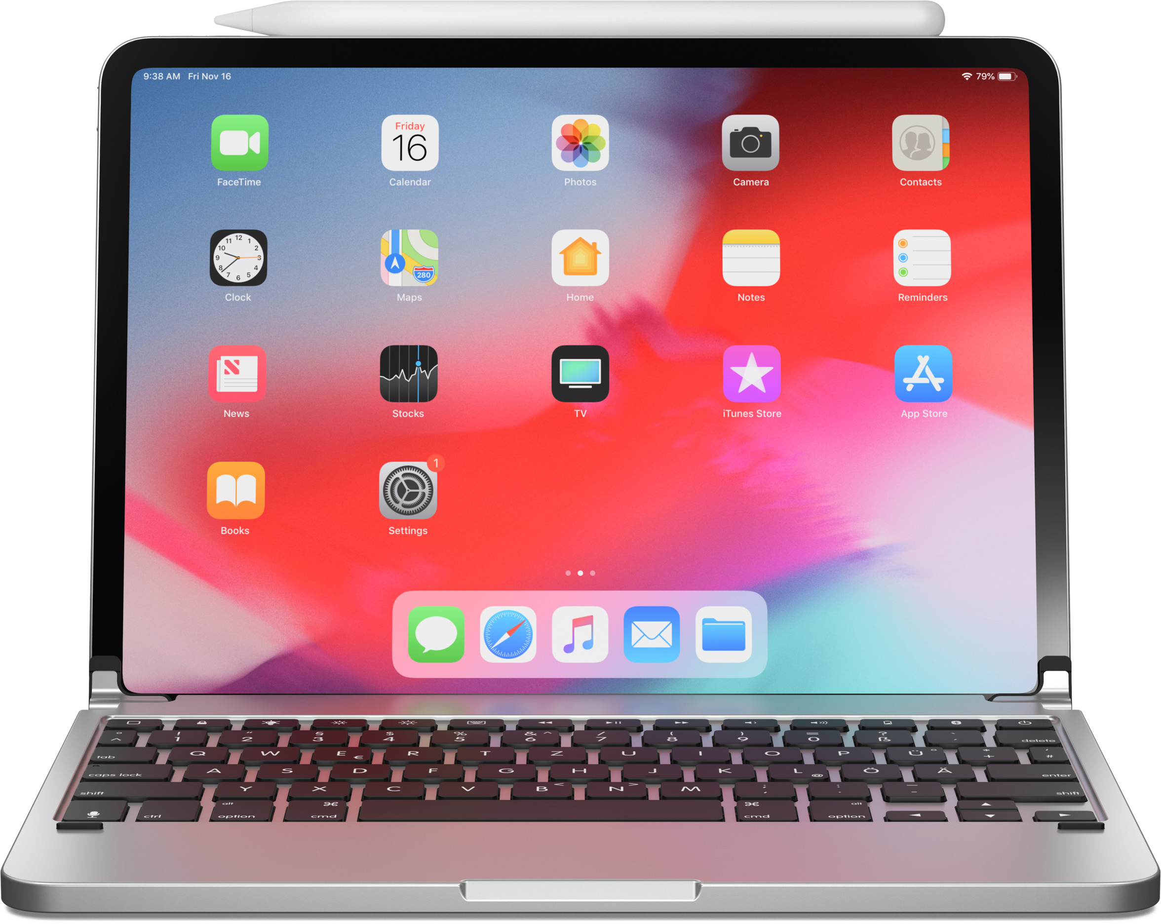 BRYDGE 11 Pro - Bluetooth Tastatur für das iPad Pro 11" (1., 2., 3. Generation) Tastatur Silber