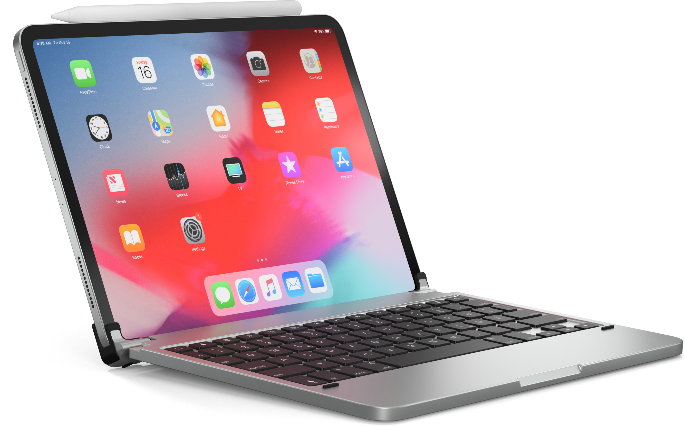 BRYDGE 11 Pro - Bluetooth Tastatur für das iPad Pro 11" (1., 2., 3. Generation) Tastatur Silber