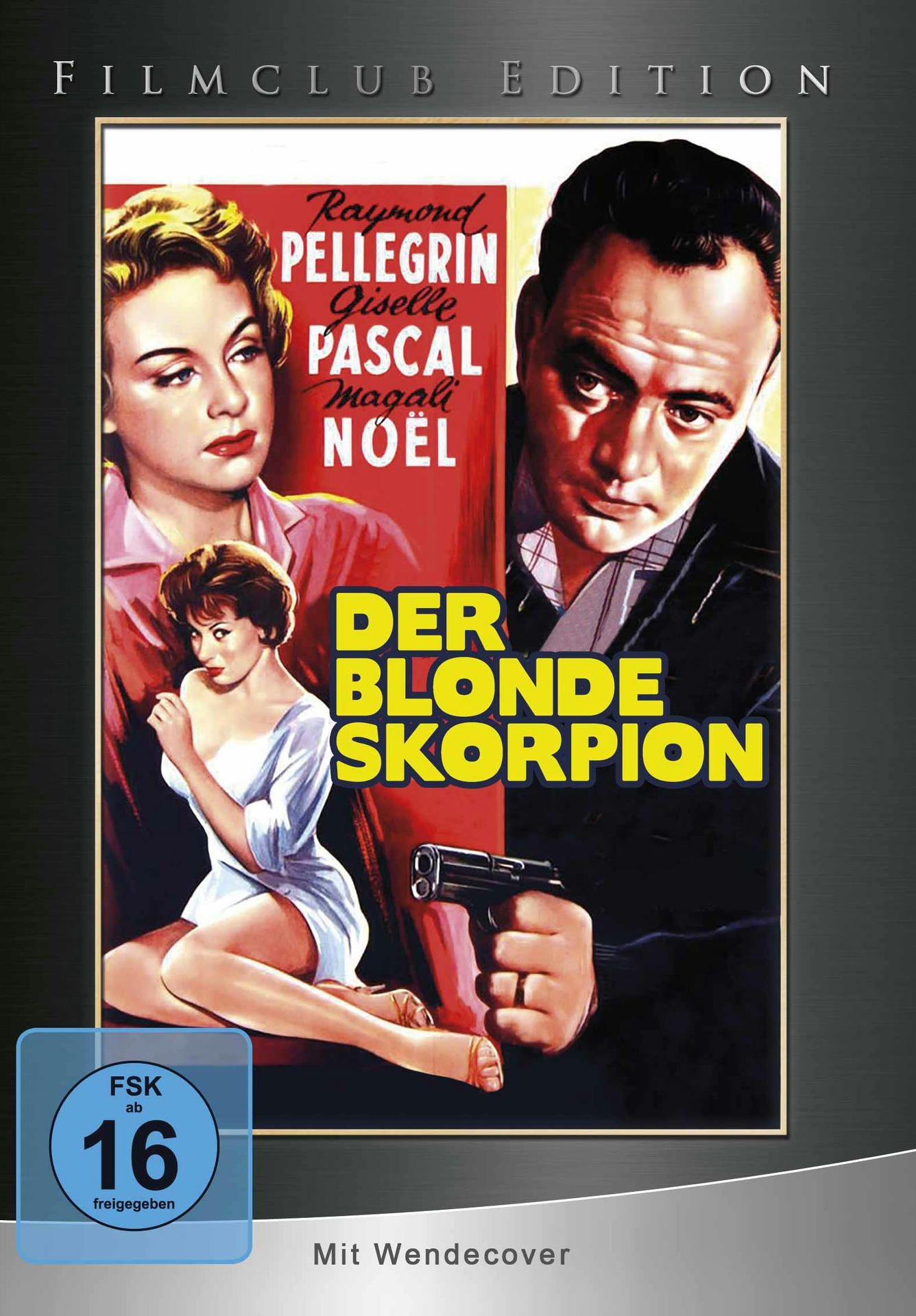 Filmposter mit Schauspielern und dem Titel 'Der Blonde Skorpion'.