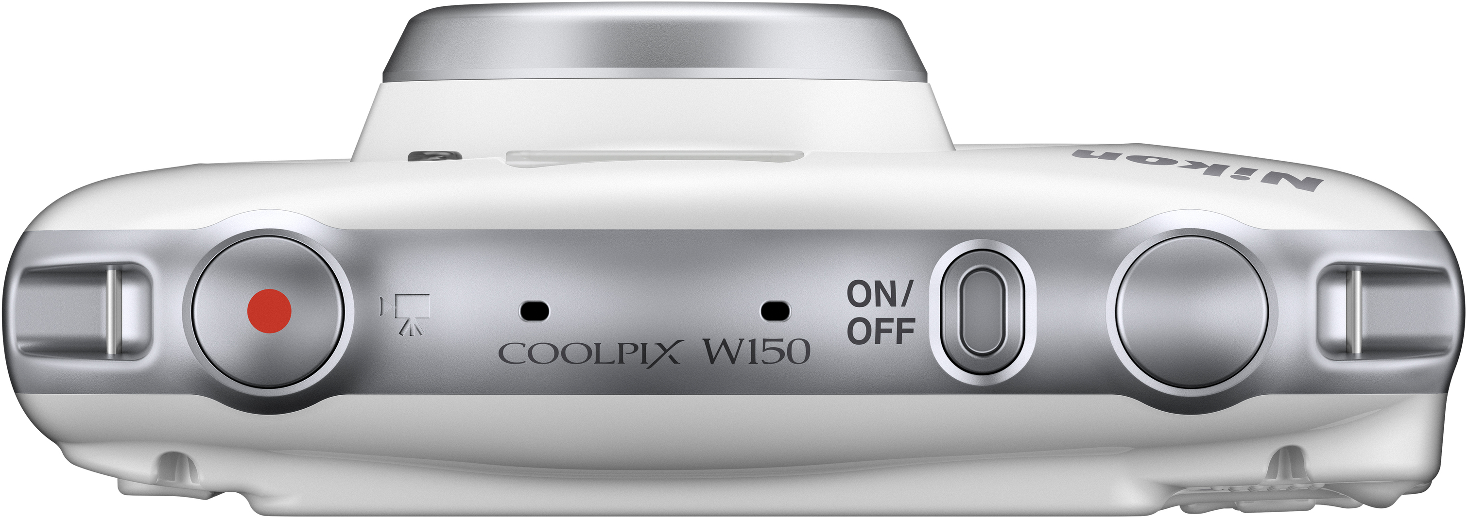 NIKON W 150 Digitalkamera Weiß, 3 fach opt. Zoom, LCD-TFT