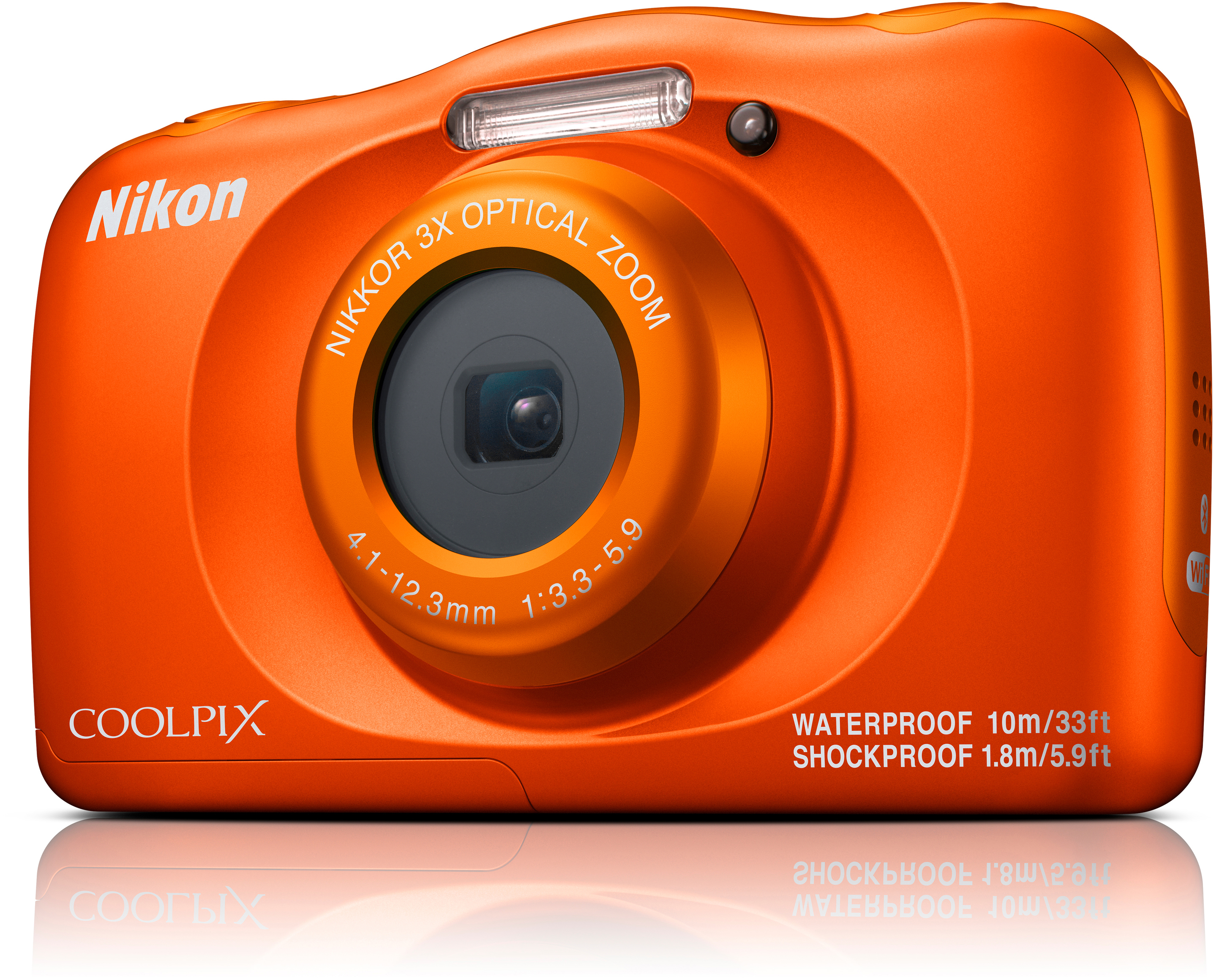 NIKON W 150 Digitalkamera Orange, 3 fach opt. Zoom, LCD-TFT