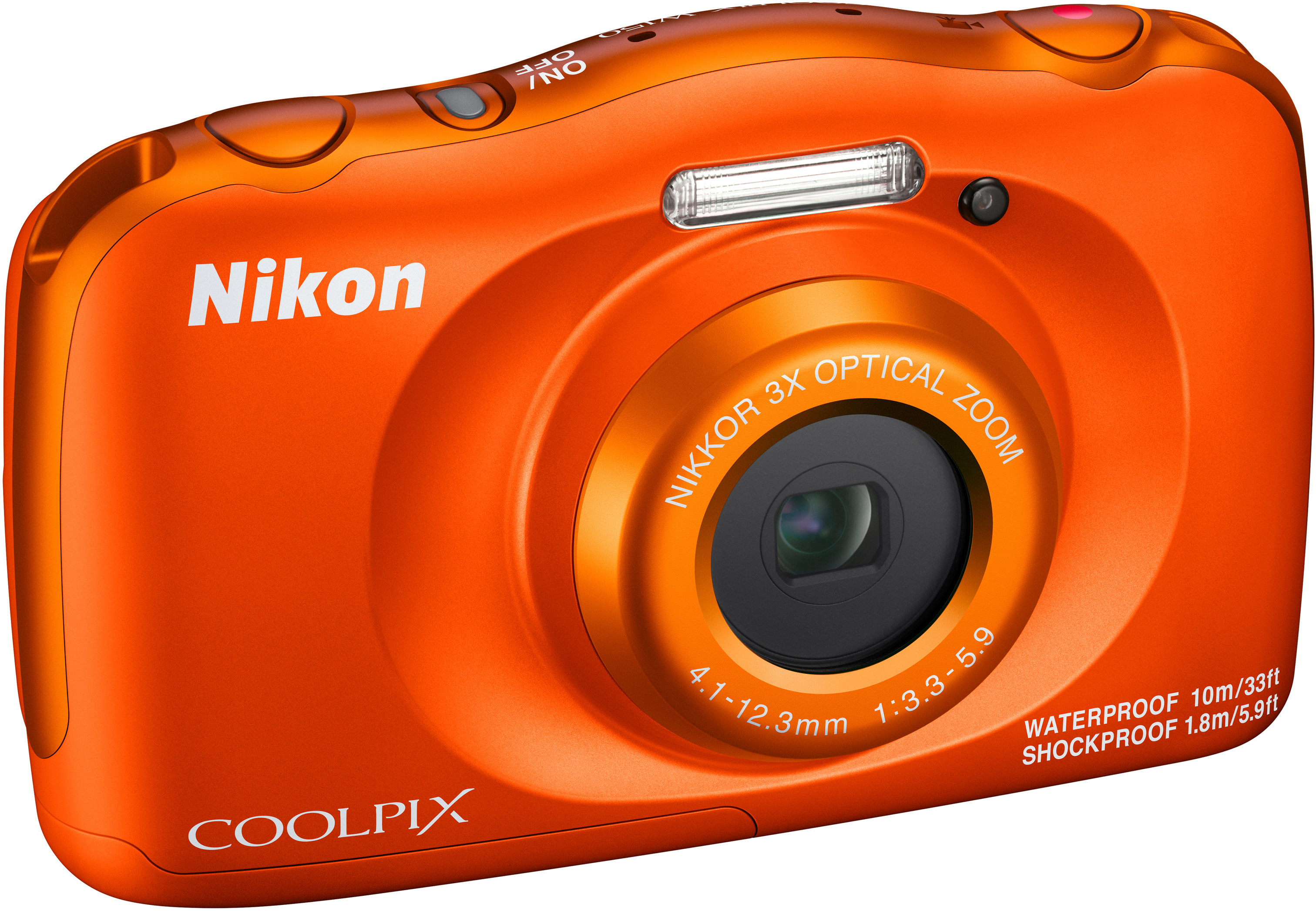 NIKON W 150 Digitalkamera Orange, 3 fach opt. Zoom, LCD-TFT