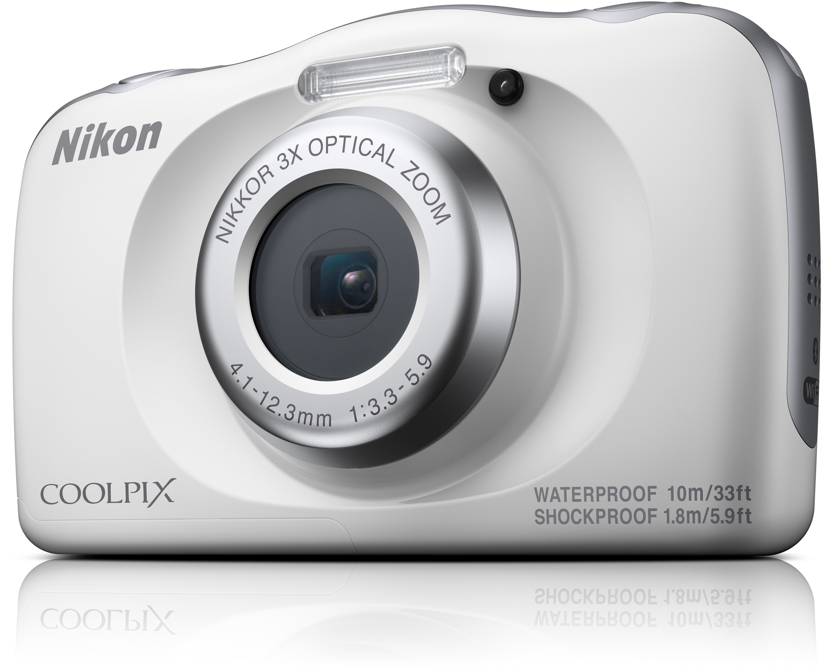 NIKON W 150 Digitalkamera Weiß, 3 fach opt. Zoom, LCD-TFT