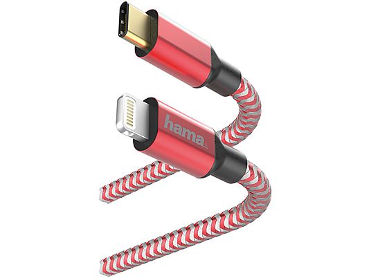 HAMA 183310 Reflective - Câble de données et de charge (Rouge)
