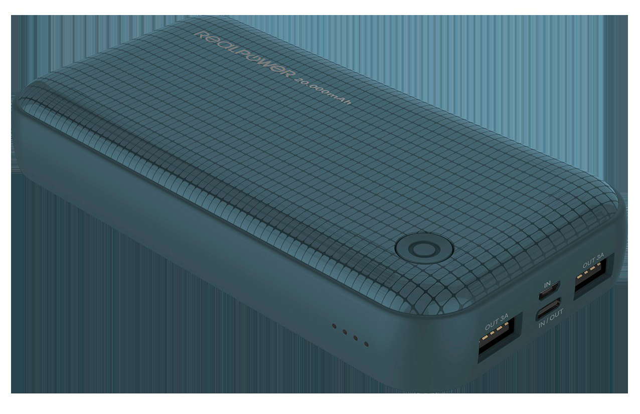REALPOWER PB-20000C Powerbank 20000 mAh Midnight Navy