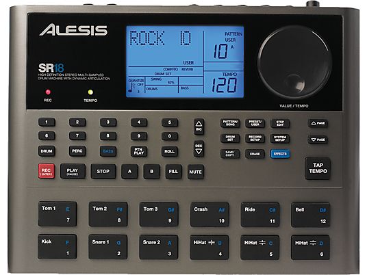 ALESIS SR-18 - Boîte à rythmes portable (Gris)