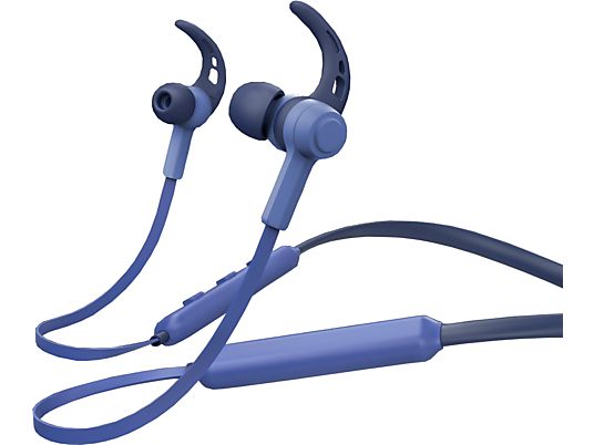 HAMA Neckband BT - Bluetooth Kopfhörer mit Nackenbügel (In-ear, Blaue Tiefen/Wahre Marine)