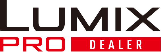LUMIX-Logo mit 'PRO DEALER' auf rotem Balken.