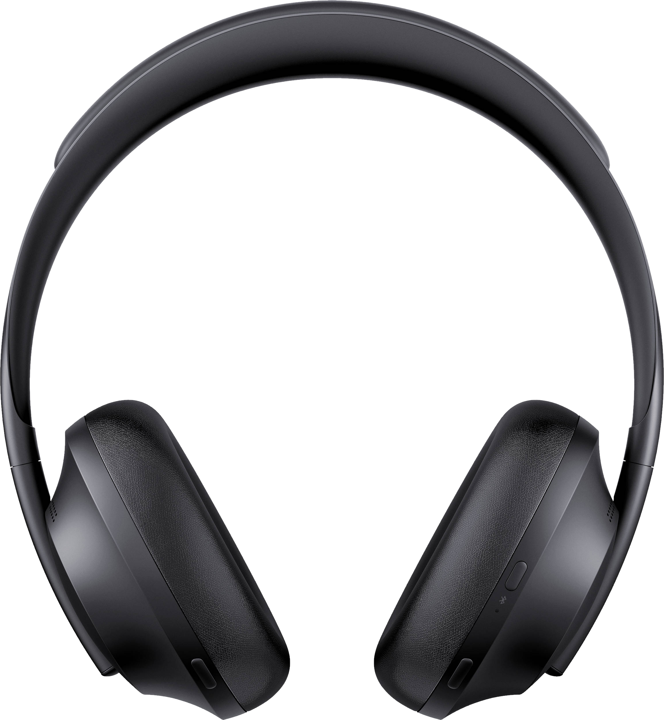 Cuffie over-ear nere, posizionate per mostrare l'archetto e i padiglioni.