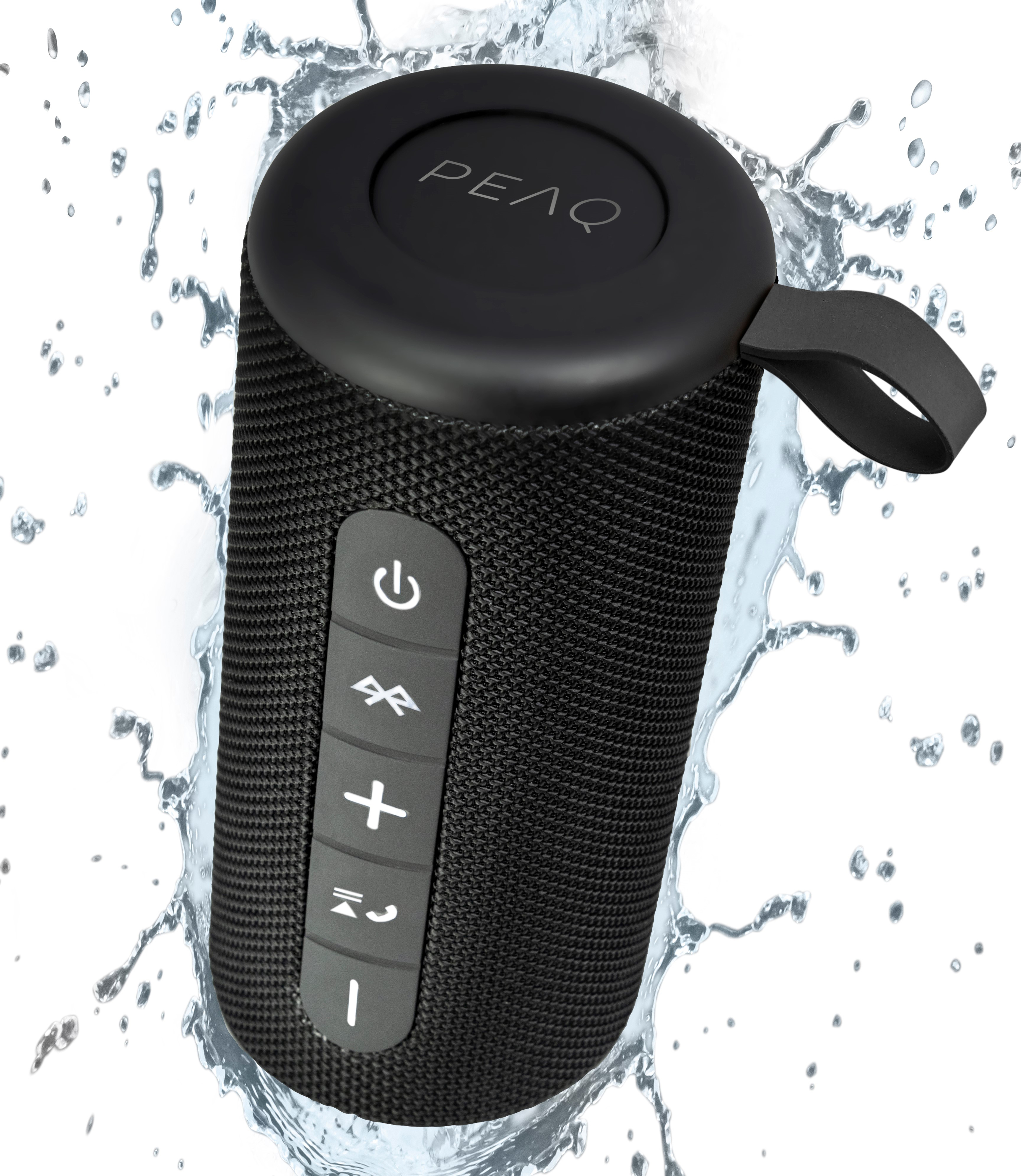 PEAQ PPA 301 BT-B Bluetooth Lautsprecher, Schwarz, Wasserfest