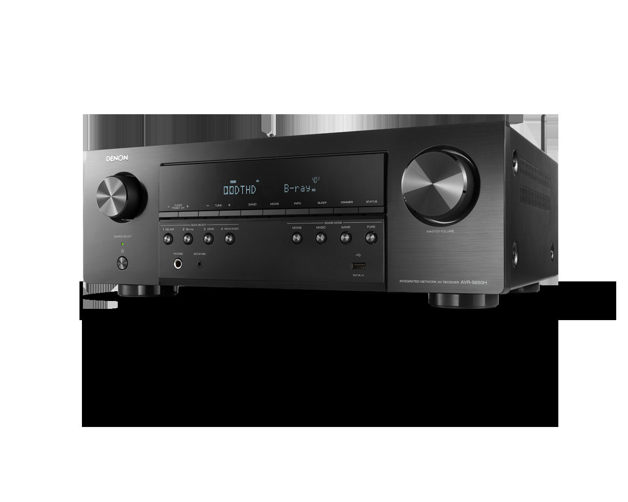 DENON AVR-S650 AV-Receiver (5.2 Kanäle, schwarz)