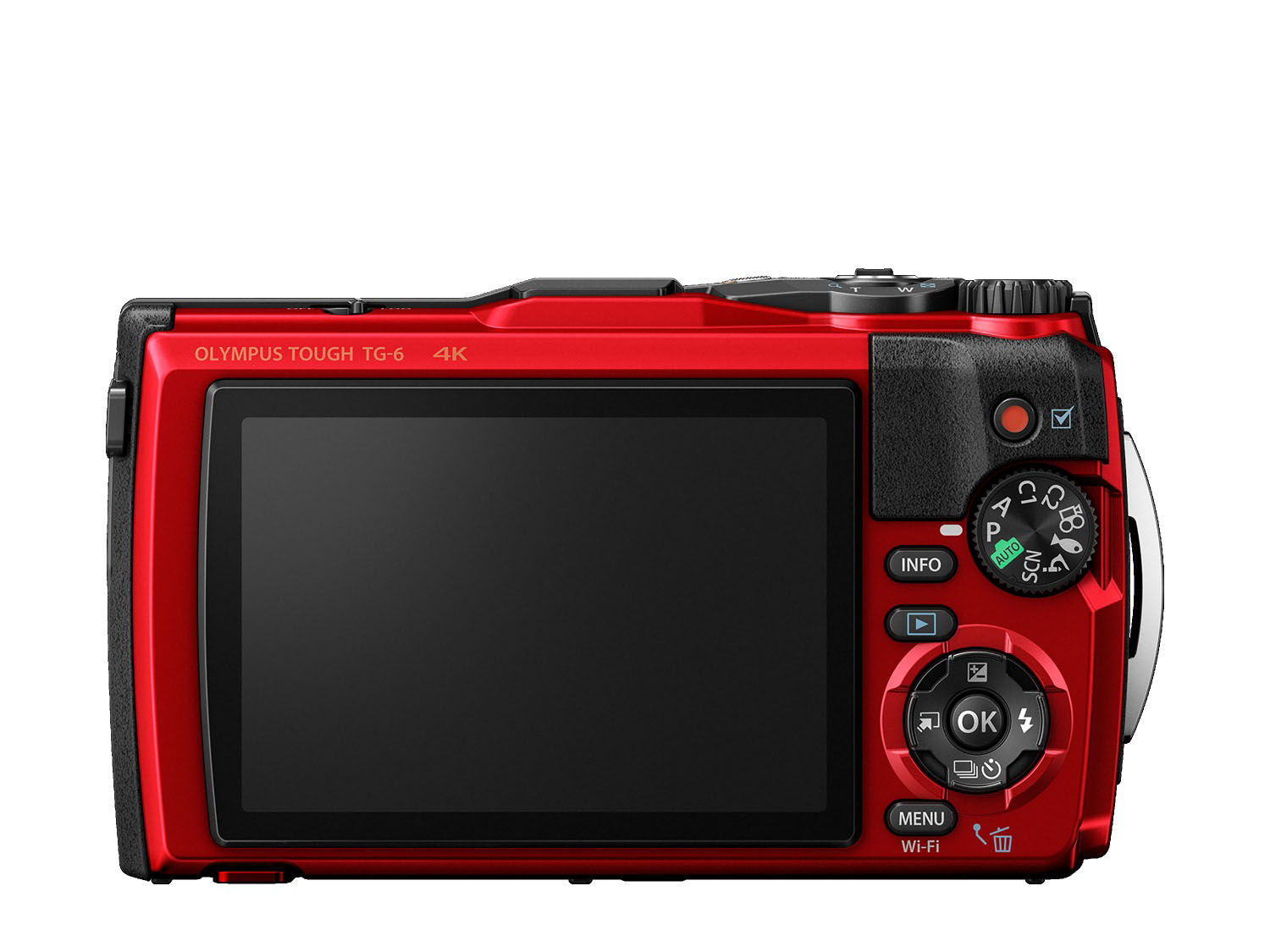 OLYMPUS TG-6 Digitalkamera Rot, 4x opt. Zoom, LCD, WLAN