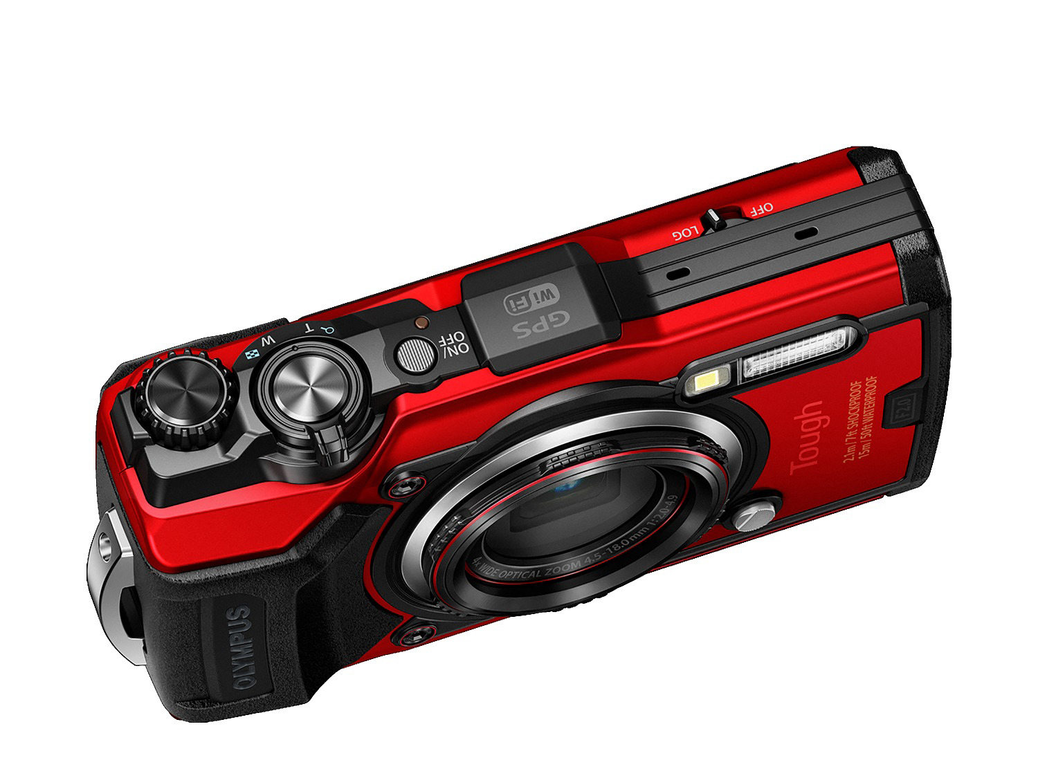 OLYMPUS TG-6 Digitalkamera Rot, 4x opt. Zoom, LCD, WLAN