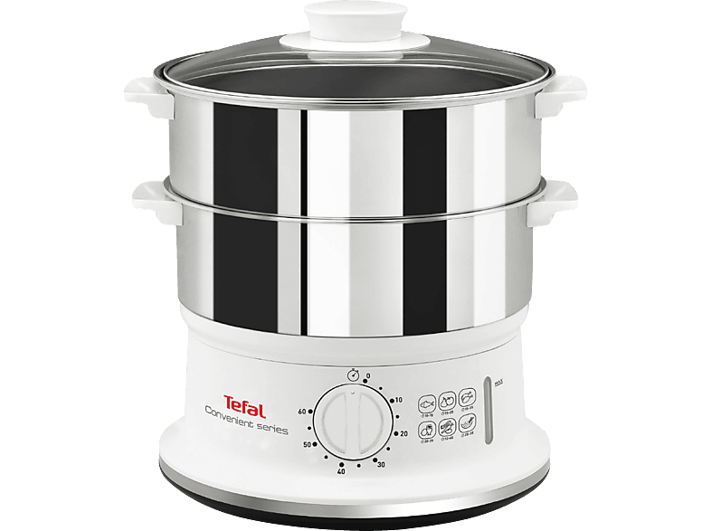 Watt, TEFAL VC1451 Convenient Weiß/Edelstahl) Dampfgarer Series (900