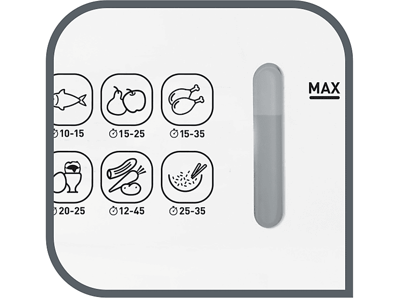 TEFAL VC1451 Convenient Series Dampfgarer (900 Watt, Weiß/Edelstahl)