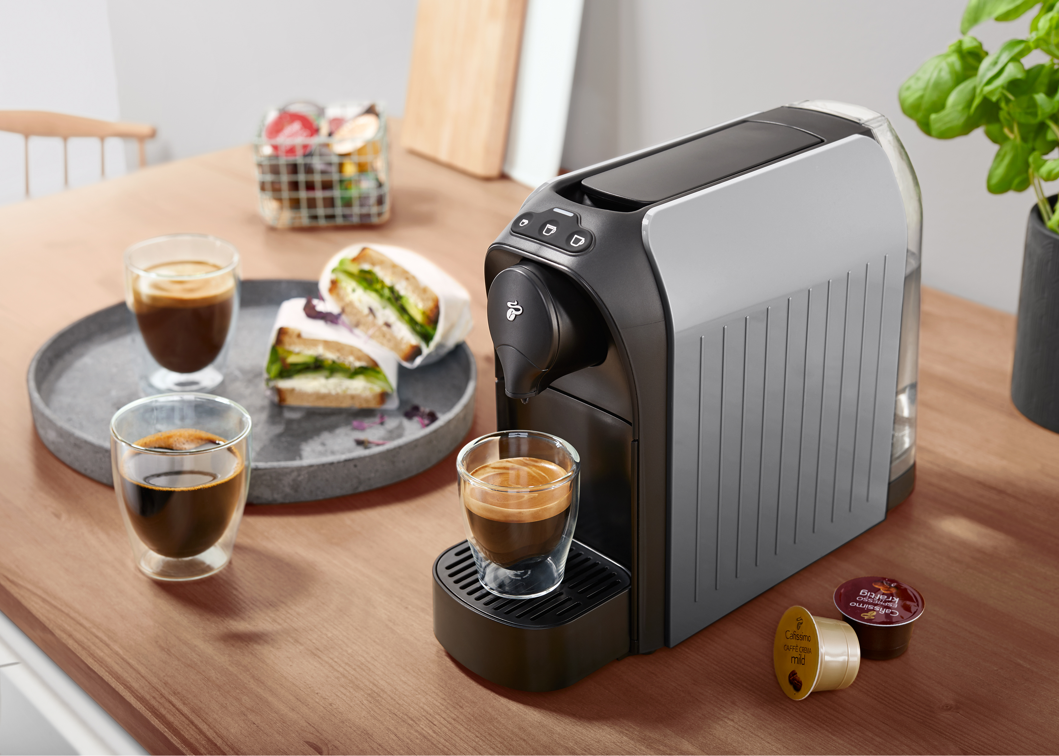 TCHIBO CAFISSIMO easy Kapselmaschine Grau