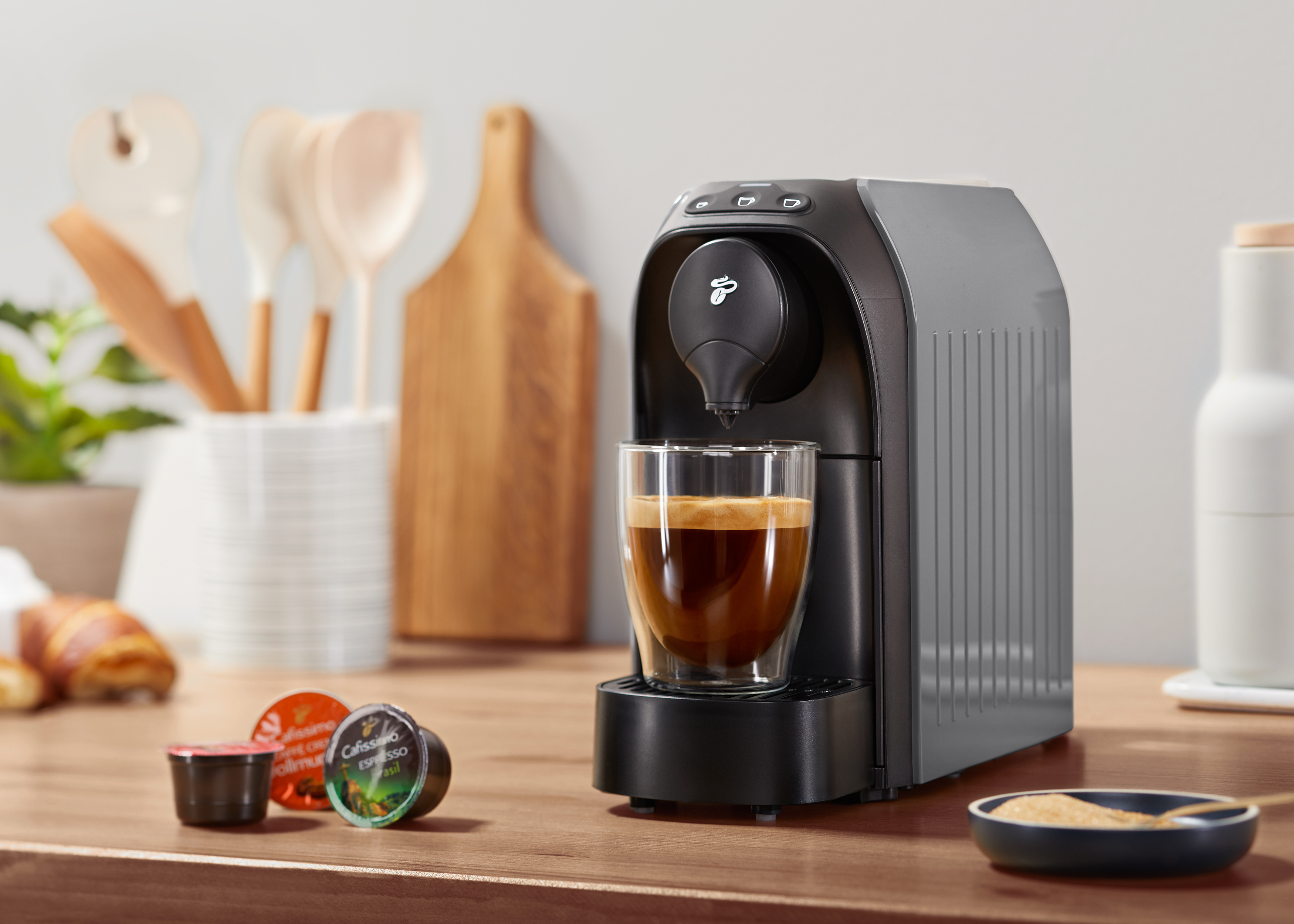 TCHIBO CAFISSIMO easy Kapselmaschine Grau