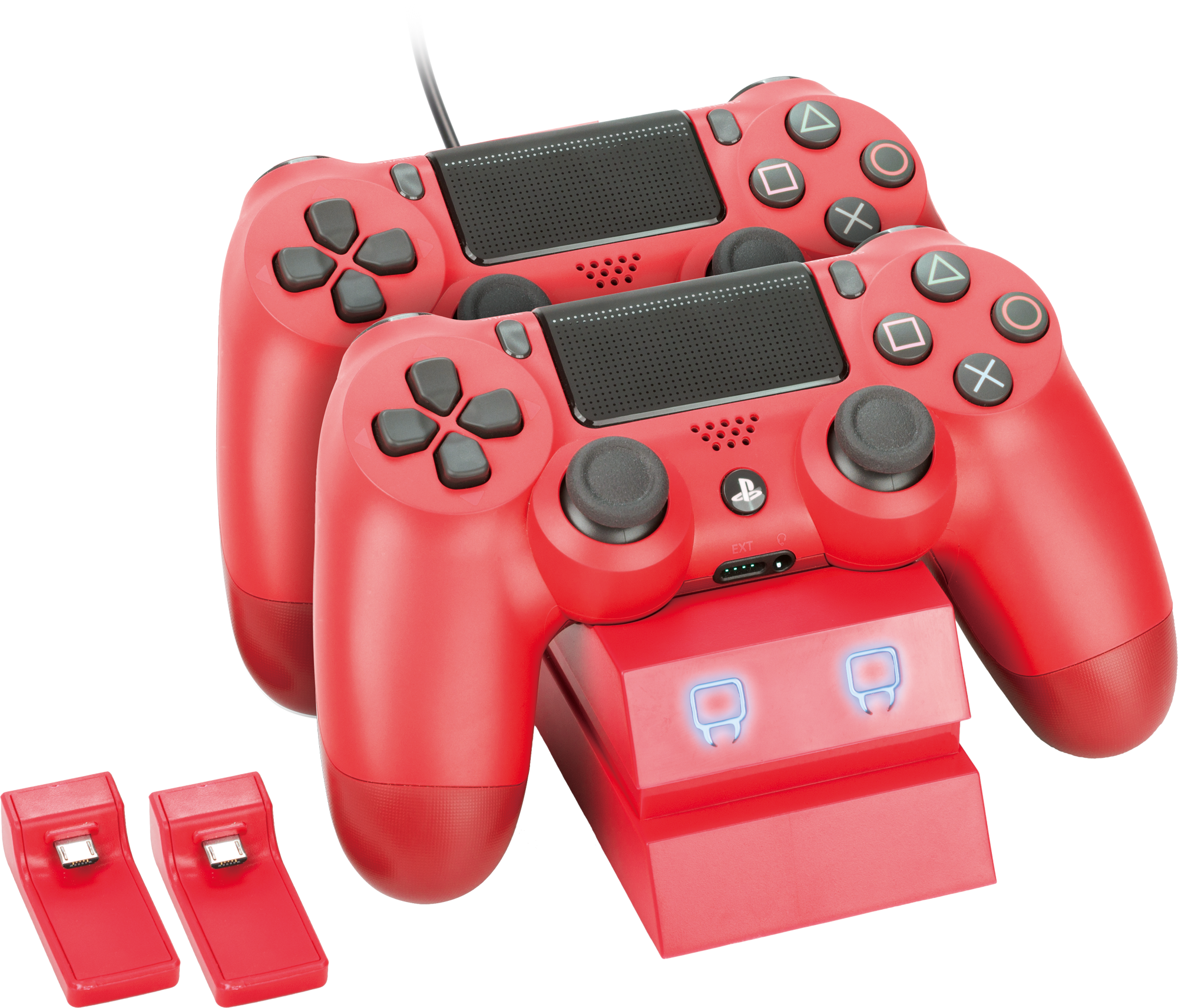 VENOM PlayStation 4 dupla kontroller töltőállomás, piros (VS2739)