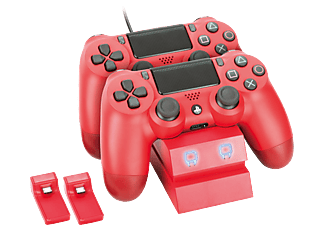 VENOM PlayStation 4 dupla kontroller töltőállomás, piros (VS2739)