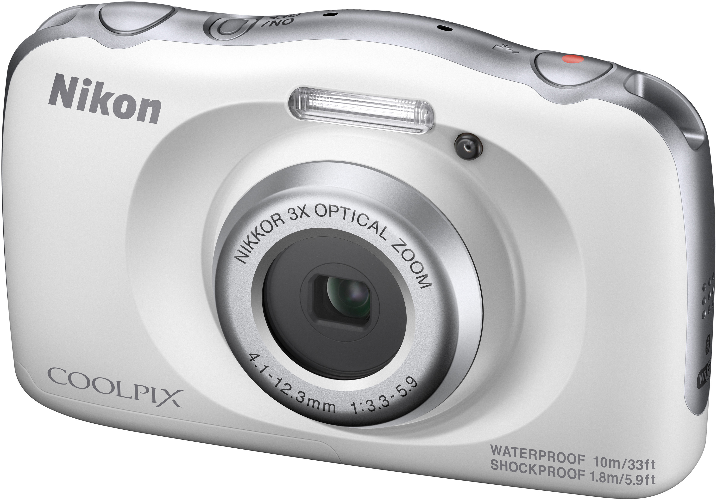NIKON W 150 LCD-TFT Kit fach opt. Rucksack Zoom, 3 Weiß, Digitalkamera