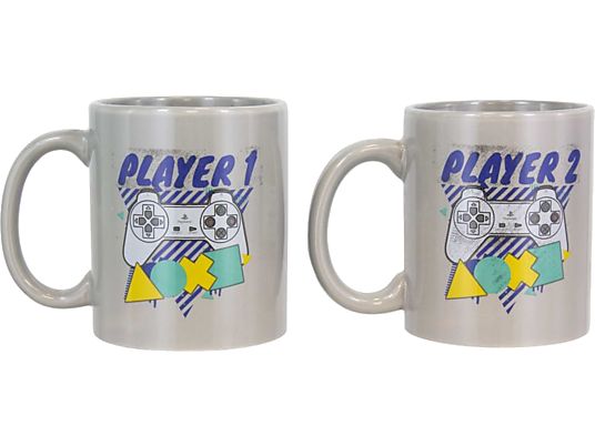 PALADONE PlayStation Player 1 & Player 2 - Ensemble de tasses (Multicouleur)