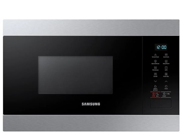 Microondas integrable - Samsung MG22M8074CT/EC, 850 W, 22 L, 6 niveles de potencia, Grill, Negro