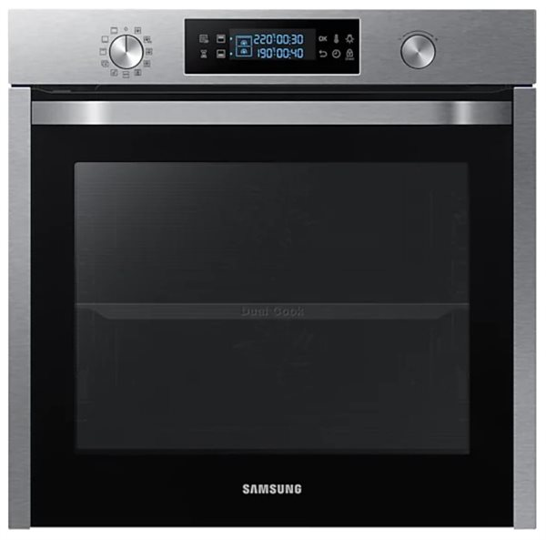 Horno - Samsung NV75K5571RS/EC, Pirolítico, Dual Cook, Inox