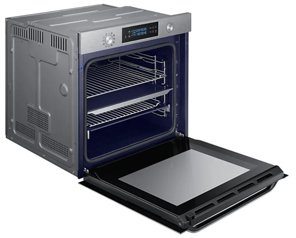 Horno - Samsung NV68R3370RS/EC, Pirolítico, Dual Fan, 68 L, Inox