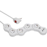 Bewegliche mit Brennenstuhl Vario Power Steckdosenleiste mit USB-Ladefunktion 